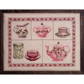 Розовый чайный сервиз Набор для вышивания крестом Lucas Creations VL02-K