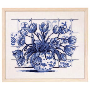 Тюльпаны индиго Набор для вышивания крестом Permin 70-6311