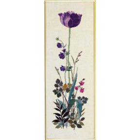 Лиловый тюльпан Набор для вышивания крестом Eva Rosenstand 08-4178