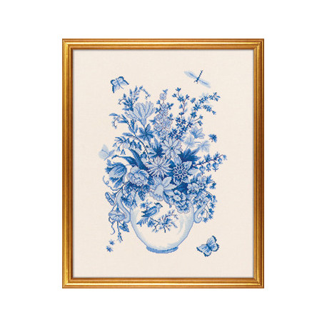 Голубые цветы Набор для вышивания крестом Eva Rosenstand 12-646