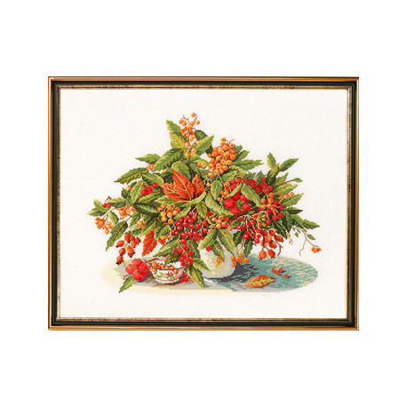 Золотые ягоды Набор для вышивания крестом Eva Rosenstand 14-261