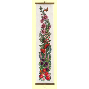 Цветы и бабочки Набор для вышивания крестом Permin 35-8148