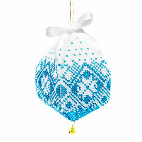 Кулька блакитна Набір для вишивання бісером об'ємної новорічної