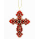 Крестик красный Набор для вышивания бисером объемной вышивки Golden Key N-067
