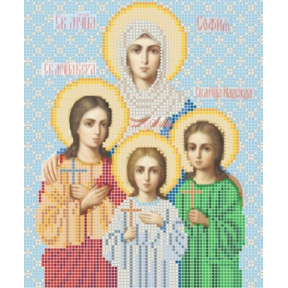 Малюнок на тканині Повітруля Б3 018 Св. Мучениці Віра Надія Любов і матір їх Софія
