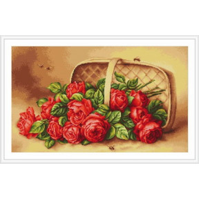 Набір для вишивання хрестиком Luca-S Кошик з трояндами B499