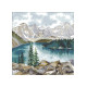 Гірський пейзаж Канва з нанесеним малюнком для вишивання хрестиком Світ можливостей 30.301СМД