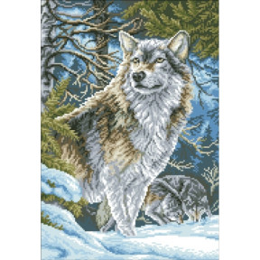 Волк Канва с нанесенным рисунком для вышивки крестом Світ можливостей 30.604СМД