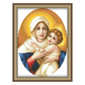 Мадонна с младенцем Канва с нанесенным рисунком для вышивки крестом Світ можливостей 415СМД