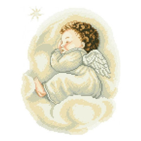Ангелочок Канва з нанесеним малюнком для вишивки хрестиком Світ