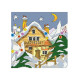 Зимовий будиночок Канва з нанесеним малюнком для вишивання хрестиком Світ можливостей 522СМД
