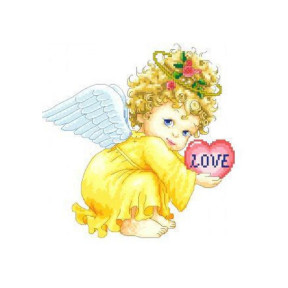 Ангелочок Канва з нанесеним малюнком для вишивання хрестиком