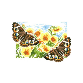 Бабочки Канва с нанесенным рисунком для вышивки крестом Світ можливостей 567СМД