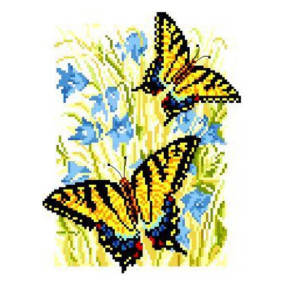 Желтые бабочки Канва с нанесенным рисунком для вышивки крестом Світ можливостей 571СМД