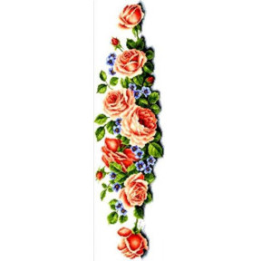 Розы и незабудки Канва с нанесенным рисунком для вышивки крестом Світ можливостей 572СМД