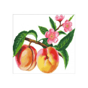 Персики Канва з нанесеним малюнком для вишивки хрестом Світ