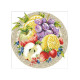 Тарілка з фруктами Канва з нанесеним малюнком для вишивання хрестиком Світ можливостей 6104СМД