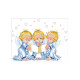 Три ангелочка Канва с нанесенным рисунком для вышивки крестом Світ можливостей 7109СМД