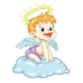 Ангелок Канва з нанесеним малюнком для вишивання хрестиком Світ