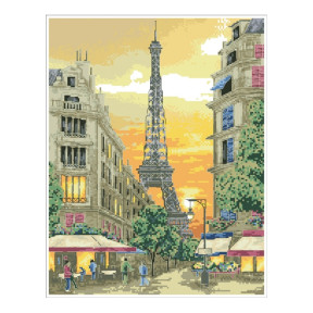 Парижский пейзаж Канва с нанесенным рисунком для вышивки крестом Світ можливостей 788СМД