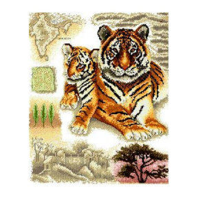 Тигры Канва с нанесенным рисунком для вышивки крестом Світ можливостей 829СМД