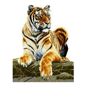 Гордый тигр Канва с нанесенным рисунком для вышивки крестом Світ можливостей 837СМД
