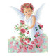 Ангел в розовом саду Канва с нанесенным рисунком для вышивки крестом Світ можливостей 898СМД