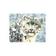 Снежный барс Канва с нанесенным рисунком для вышивки крестом Світ можливостей 8114СМД