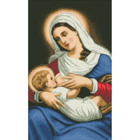 Мадонна з немовлям Канва з нанесеним малюнком для вишивання хрестиком Світ можливостей 8144СМД