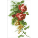 Роза та виноград Канва з нанесеним малюнком для вишивки хрестом Світ можливостей 8164СМД