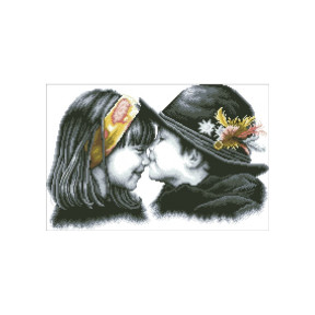 Поцілунок Канва з нанесеним малюнком для вишивання хрестиком Світ можливостей 8187СМД