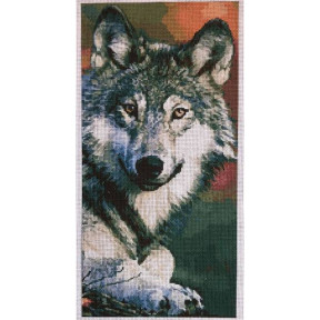 Волк Канва с нанесенным рисунком для вышивки крестом Світ можливостей 8201СМД
