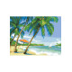 Райський пляж Канва з нанесеним малюнком для вишивання хрестиком Світ можливостей 8245СМД