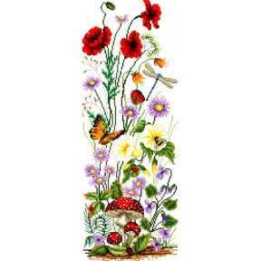 Польові квіти Канва з нанесеним малюнком для вишивання хрестиком Світ можливостей 925СМД