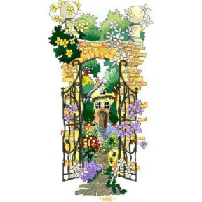 Ворота в сад Канва з нанесеним малюнком для вишивання хрестиком Світ можливостей 938СМД