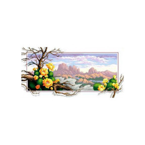 Гірський пейзаж Канва з нанесеним малюнком для вишивання