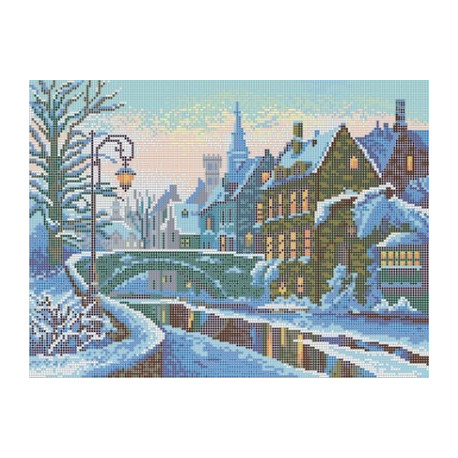 Рисунок на ткани Повитруля Б5 15 Зимний город фото