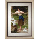 Набор для вышивки Luca-S Девушка дразнящая голубей B516 фото