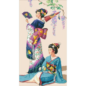 У японському саду Канва з нанесеним малюнком для вишивання
