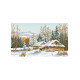 Зимове село Канва з нанесеним малюнком для вишивання хрестом Світ можливостей 984СМД
