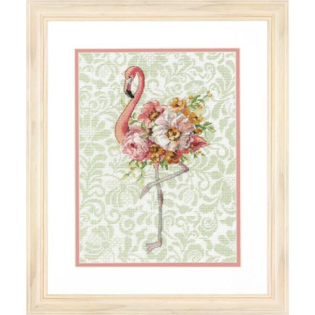 Floral Flamingo Набір для вишивання хрестиком Dimensions