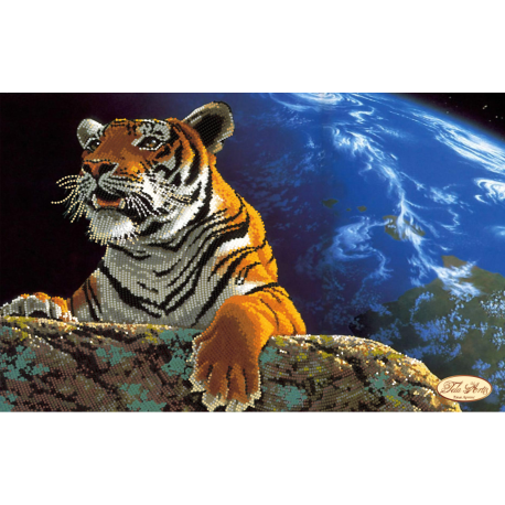 Амурский тигр. Спасем планету Схема для вышивки бисером Tela