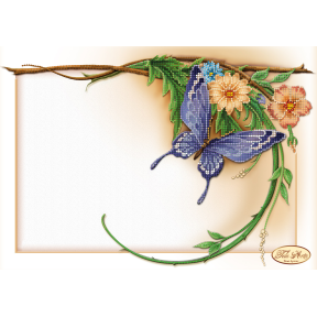 Квіткова рамочка Схема для вишивки бісером Tela Artis ТА-086ТА