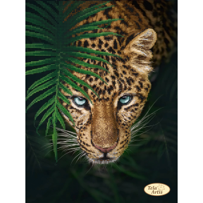 Ягуар в джунглях Схема для вышивки бисером Tela Artis ТА-490ТА