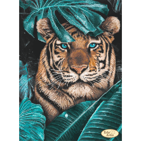 Тигр в джунглях Схема для вышивки бисером Tela Artis ТА-491ТА