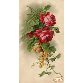 Розы и виноград Схема для вышивания бисером Tela Artis ТК-024ТА