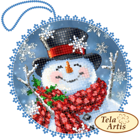 Снежное счастье Схема для вышивки ёлочной игрушки бисером Tela Artis ВЛ-104ТА