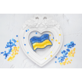 Прапор України Набір для вишивання прикраси бісером Tela Artis Б-307ТА