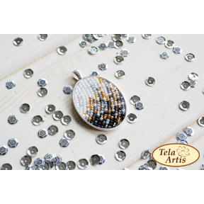 Серебро Набор для вышивки бисером кулона Tela Artis КЛ-002ТА