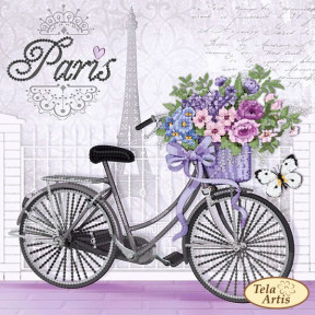 Парижский велосипед Схема для вышивания бисером Tela Artis ТМ-143ТА